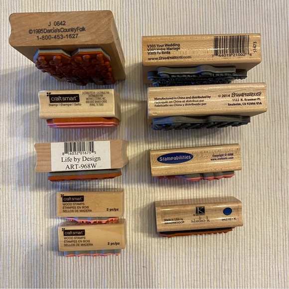 Lot of Sentiments and Sayings Wood Mounted Stamps - Picture 3 of 5